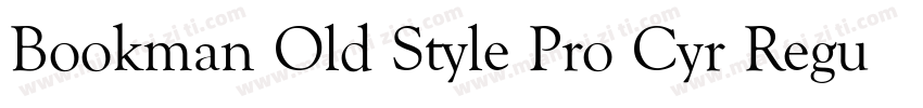 Bookman Old Style Pro Cyr Regular字体转换